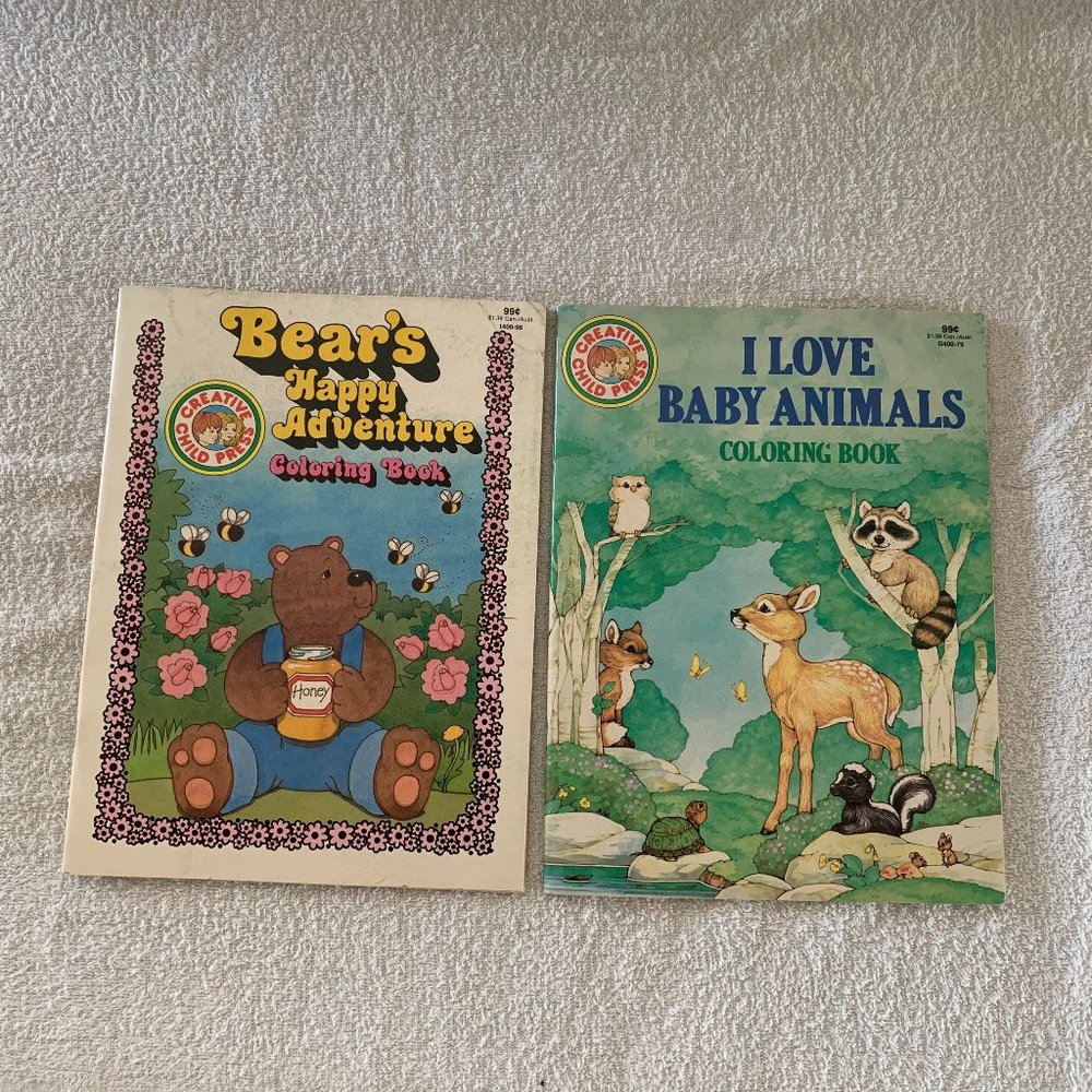 Vintage Animal Coloring Books